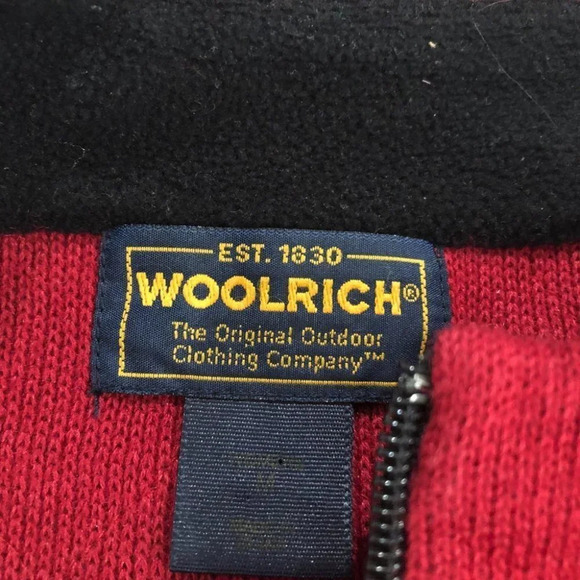 Vintage Woolrich Holiday Red Wool Vest Size Medium - Picture 5 of 7